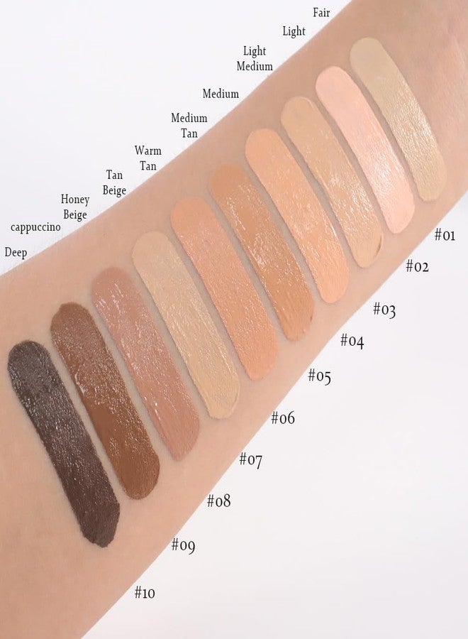 QIDSTERS Liquid Concealer for Older Women, Under Eye Brightener Full Coverage Concealer for Dark Circles, Spots, Lightweight Waterproof Foundation Makeup, Vegan & Cruelty-Free, 10 Deep - Image 5